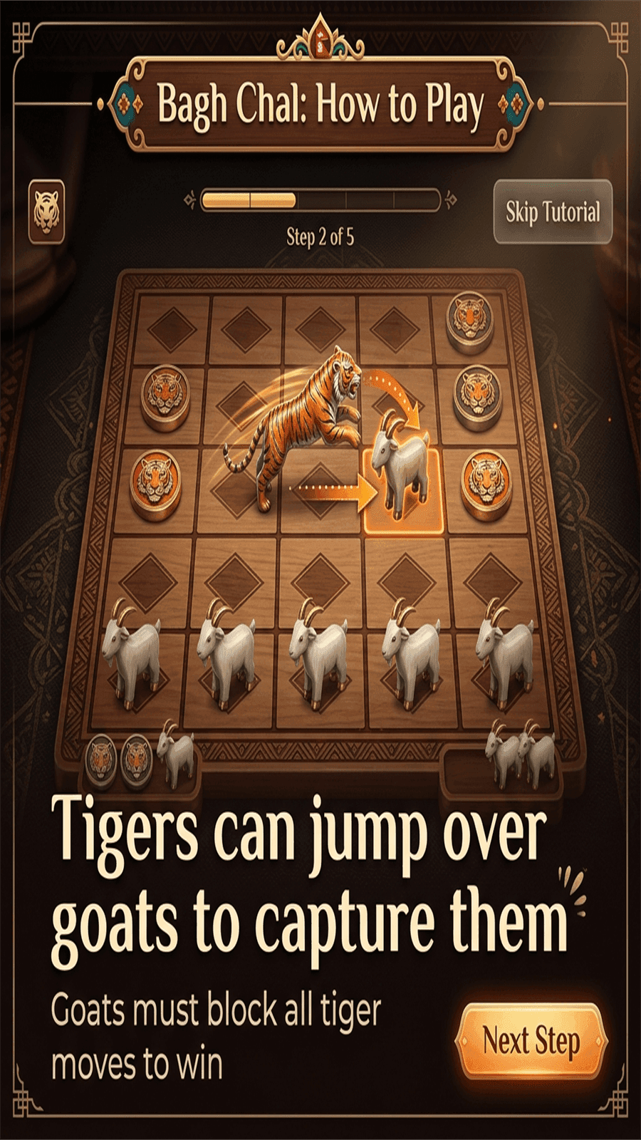 Bagh Chal tutorial screenshot