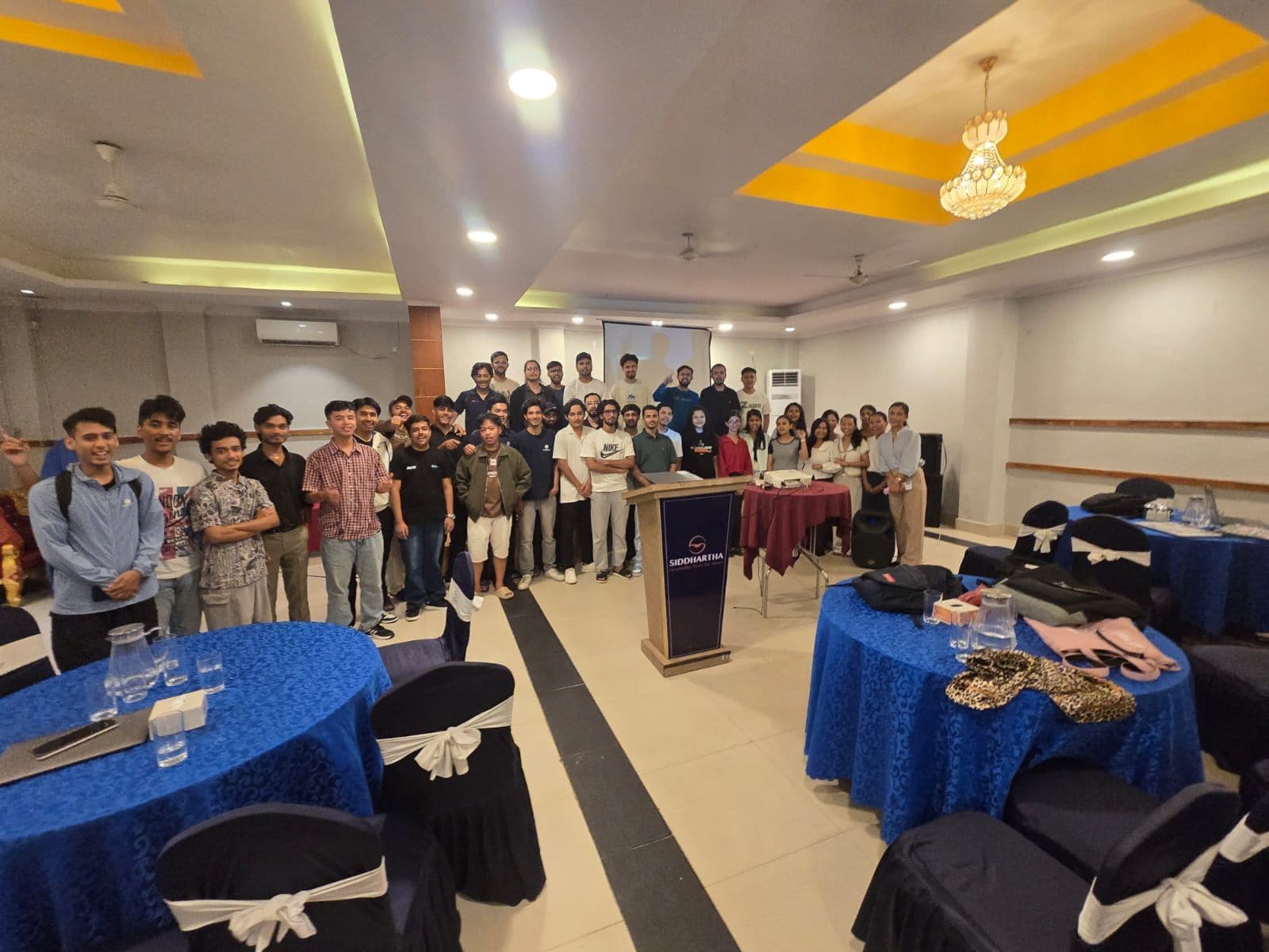 Group photo with all attendees at the n8n Butwal meetup